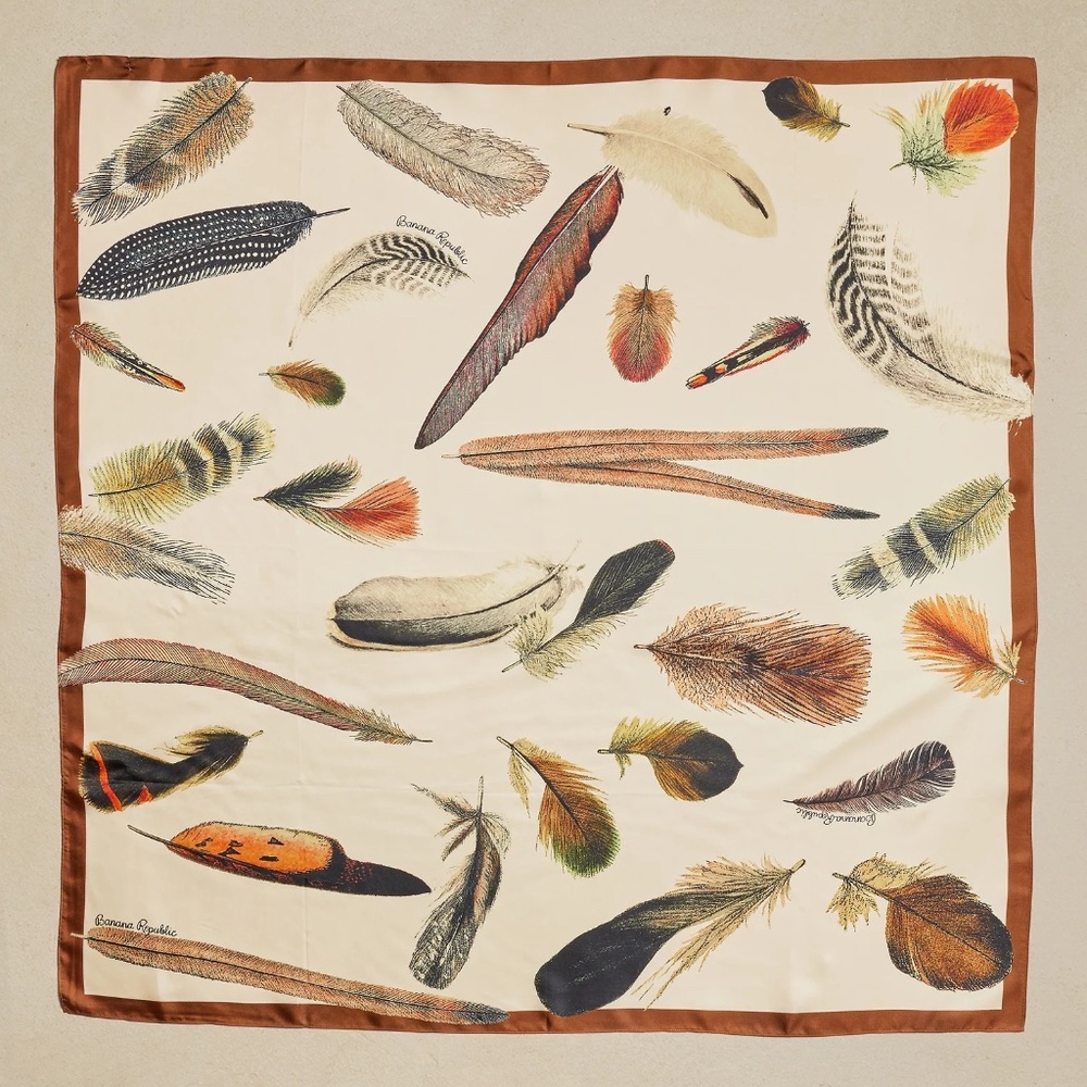 NWT Banana Republic large signature silk scarf